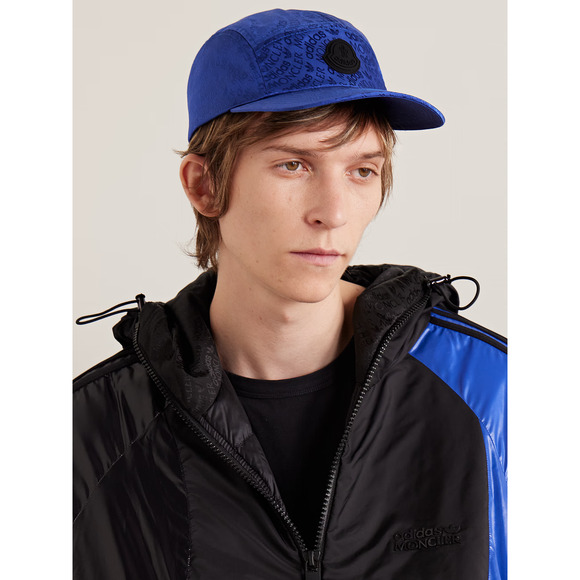 Moncler X Adidas Originals Baseball Cap OS Blue Jacquard Strapback Hat NWT #SYFH - Picture 3 of 15